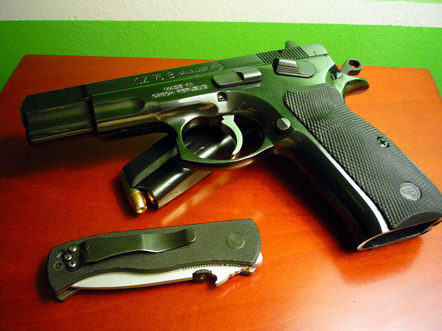 Emerson CQC-7 and a Gun