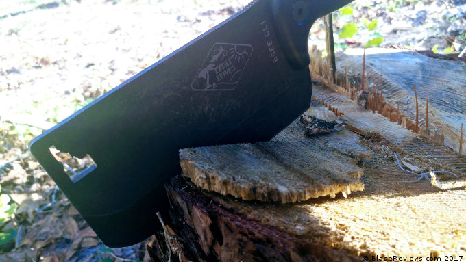 ESEE CL1 Expat Cleaver chopping
