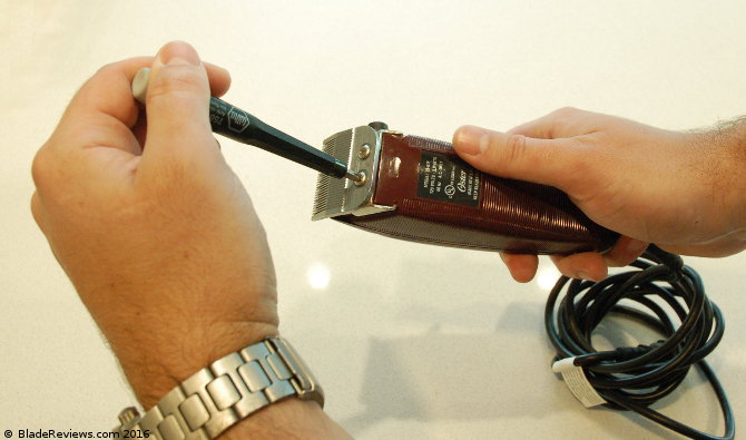 Removing Clipper Blades with Screwdriver