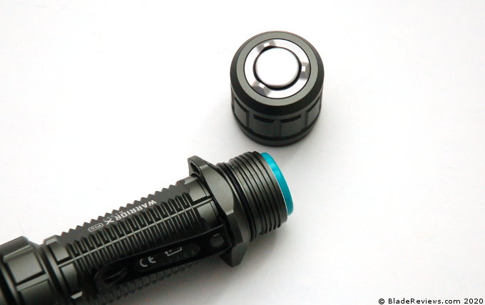 Olight Warrior X Pro Tail Cap and Battery